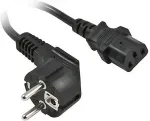 Synergy21 Netzkabel 230V Schutzkontakt CEE7(Stecker)->Kaltger&auml;te IEC-C13(Buchse), 3m, Black, ,