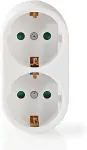 Nedis PSSPL200F1WT power extension 2 AC outlet(s) Indoor White