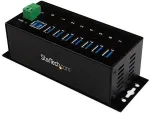 StarTech .com Industrieller 7 Port USB3.0 Hub mit &Uuml;berspannungsschutz - Hub - 7 x SuperSpeed USB3.0 - an DIN-Schiene montierbar, wandmontierbar - Gleichstrom (ST7300USBME)