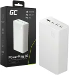 GREEN CELL Powerbank 30 000mAh, 22.5W, 4 ports, white