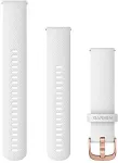 Garmin Ersatzarmband 20mm Silikon Wei/Gold Schnalle