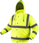 NEO TOOLS Kurtka robocza ostrzegawcza, lekko ocieplana, bomberka, ż&oacute;łta, rozmiar S
