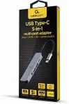Gembird A-CM-COMBO5-02 laptop dock/port replicator Wired USB 3.2 Gen 1 (3.1 Gen 1) Type-C Silver