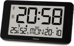 HAMA Wall clock black cuba digital