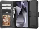 Tech-Protect Kaitse&uuml;mbris kaanega Wallet, Samsung Galaxy S24+, must,