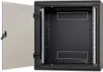 Triton Wall rack, single-piece, 12U (w)600x(d)595, perforated door, black