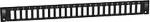 Solarix Front of the optical tray 1U for 24 SC duplex BK with mounting holes v2 FP2-1U-24SCD-B