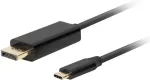 Lanberg USB-C(M)->Displayport(M) Kabel 0,5m 4K 60Hz schwarz