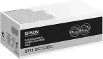 Tooner EPSON 0711 - 2er-Pack - High Capacity - Schwarz - Original - Tonerpatrone Epson Return Program - f&uuml;r WorkForce AL-M200DN, AL-M200DN Double pack bundle ETD, AL-M200DW, AL-MX200DNF, AL-MX200DWF (C13S050711)