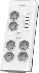 UPS Philips SPN7060WA/60 surge protector White 6 AC outlet(s) 2 m
