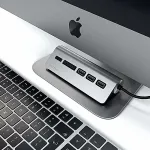 No name Satechi Type-C Aluminum USB Hub & Card Reader, Space Grau, ST-TCHCRM