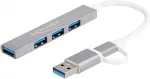 DELOCK 4 Port Slim USB Hub mit USB Type-C USB 2.0 Typ-A Bu