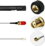 QOLTEC 57046 Wi-Fi antenna 2.4/2.5 GHz | 5.1/5.8 GHz | 5dBi | omnidirectional | Indoor