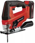 Einhell Power X-Change cordless jigsaw TC-JS 18/70 Li, 18 Volt red/black, Li-ion battery 2.5 Ah, E-Box Basic case