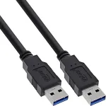 INLINE USB 3.2 Gen.1 Cable Type A male / A male, black, 2m