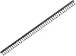 Triton 19" rack panel 42U - Ridge, double row black