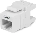 StarTech .com Cat6 Keystone Modul 180&deg; - Ethernet RJ45 Wanddose Typ 110 - Keystone Jack - RJ-45 - wei&szlig; (C6KEY110SWH)