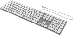 Zagg Wired USB-C Keyboard Apple Silver UK