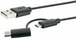 SCHWAIGER USB-Kabel 3.1 C auf 2.0 Micro B 1m geschirmt