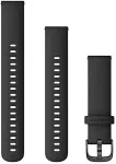 Garmin Ersatzarmband 18mm Silikon Schwarz/Schiefergrau