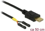 Delock Kabel USB Type-C&trade; Stecker > 2 x Pfostenbuchse einzeln Strom 50 cm