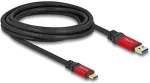 DeLOCK USB 10 Gbps Kabel USB Typ-A Stecker zu USB Type-C&trade; Stecker 3 m rot Metall