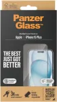 PANZERGLASS - Bildschirmschutz fr Handy - ultrabreite Passform mit EasyAligner - Glas - Rahmenfarbe schwarz - fr Apple iPhone 15 Plus