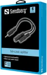 SANDBERG - Audio-Adapter - Mini-Phone Stereo 3,5 mm (W) - Mini-Phone Stereo 3,5 mm (M) - Schwarz (502-16)