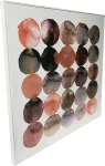 Home4you Seinapilt WALLY 60x60cm, pruunid abstraktsed ringid