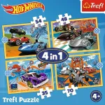 Trefl HOT WHEELS Puslede komplekt 4 in 1
