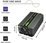 NONAME Qoltec Monolith power adapter/inverter Auto 600 W Black