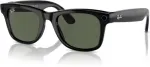 GOOGLE Meta Ray-Ban Gen1 Wayfarer, Shiny Black, G15 Green LARGE