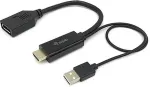 Equip HDMI->DP/USB-A 4K/60Hz Bu/St 0.15m schwarz
