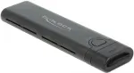 DELOCK Externes USB Type-C&trade; Combo Geh&auml;use f&uuml;r M.2 NVMe PCIe oder SATA SSD - werkzeugfrei
