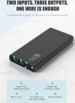 Platinet akupank 10000mAh PD QC LED, valge