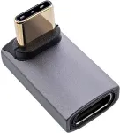INLINE USB4 adapter, USB-C male/female angled up/down, aluminium, grey