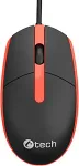 Hiir C-TECH Mouse WM-10, black and red, USB