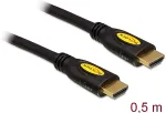 DELOCK Kabel High Speed HDMI mit Ethernet - HDMI-A Stecker > HDMI-A Stecker 4K 0.5 m