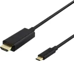 DELTACO USB-C-HDMI kaabel, 2m, 4K@60Hz, must