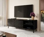 Cama MEBLE RTV cabinet ABETO 150x42x52 black glossy