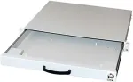 EQUIP 19" Tastatur-/Mausschublade abschl./Telesk 1U RAL7035