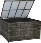 Home4you Padjakast WICKER 140x80xH65cm, tumepruun