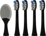 Lovio LVTB124BK-HM SonicProtect PRO Toothbrush Heads Medium Black