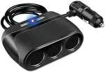 2GO KFZ-Verteiler 3-fach 120W + 1x USB-A 1x USB-C schwarz