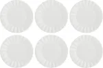 LA PORCELLANA BIANCA Set of 6 Ducale Salad Plates - White, 20 cm