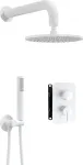 Deante Concealed shower set with mixer box - with overhead shower