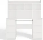 TOP E SHOP KUBA Desk Set + Extension Piece, White