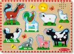 MELISSA & DOUG helidega pusle Farmiloomad