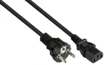 Alcasa Good Connections Schutzkontakt-Stecker an C13 schw. 5m