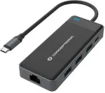No name CONCEPTRONIC 7-1 Dock USB-C->2xHDMI/3xUSB-A/GbE/+ 25cm gr
